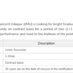 IIM Udaipur Junior Associate Recruitment 2025