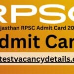 RPSC Admit Card 2025