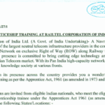 RailTel Apprentices Recruitment 2025