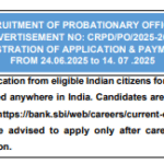 SBI PO Online Form 2025
