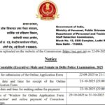SSC Delhi Police Constable Recruitment 2025