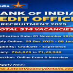 Bank of India Credit Officer Recruitment 2025