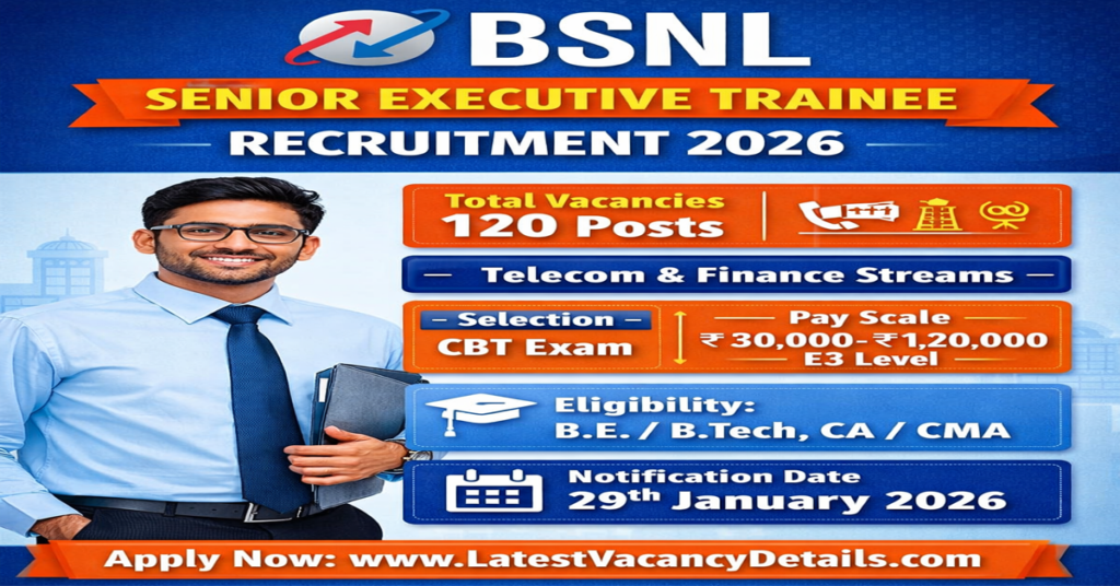 BSNL Senior Executive Trainee Recruitment 2026